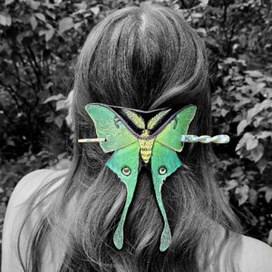 Lunar Moth Barrette