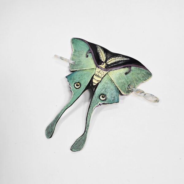 Hair Barrette Lunar Moth